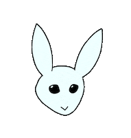 Ghost Rabbit Sticker by Cath Garvey