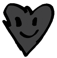 Black Heart Love Sticker