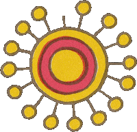 decotyw słońce kociewie decotyw haft kociewski Sticker