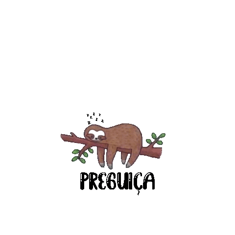 camilearcoverde sono preguica cansaco bichopreguica Sticker