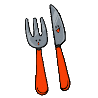 kol-pol bounce mniam noz obiad Sticker