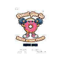 Donuts Do Not Give Up Sticker by Kinesis Athens physio