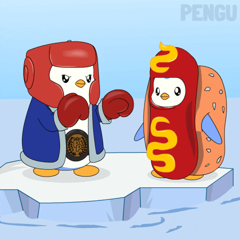 Fight Knockout GIF by Pudgy Penguins