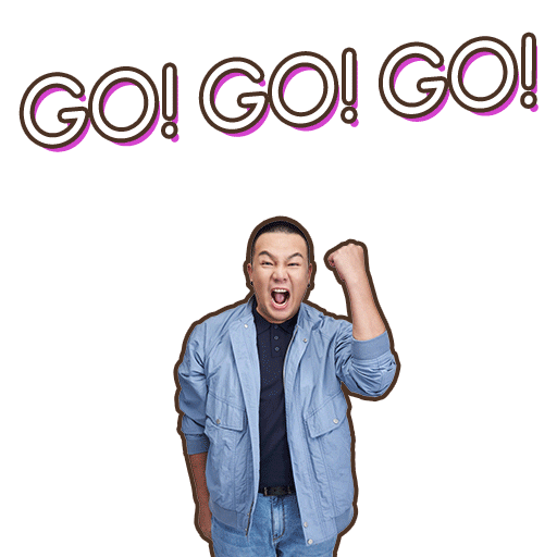 Run Go Sticker by Wellous