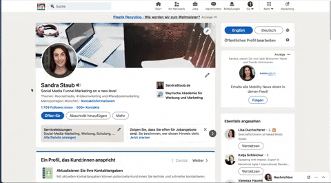 sandrastaub giphygifmaker linkedin creator mode creator modus GIF