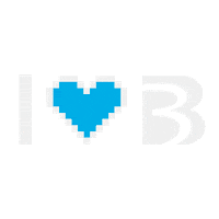 TripleBoris game heart pixel blue Sticker