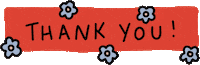 Thanks Thank You Sticker by Poppy Deyes