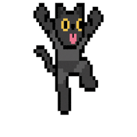 Cat Pixel Sticker by comfortseoul