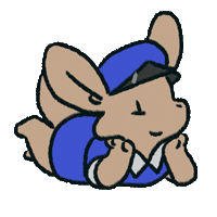 aube-anim mailman fennec lyingdown aubeanim Sticker