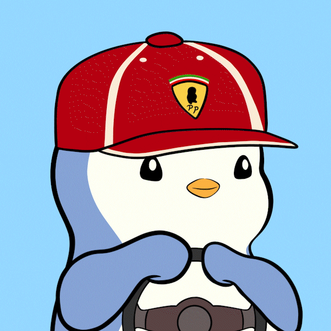 pudgypenguins giphyupload racing penguin pudgy GIF