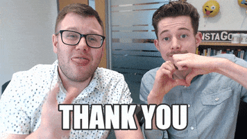 thanks thank you GIF by Andrew and Pete