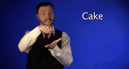 sign language cake GIF by Sign with Robert