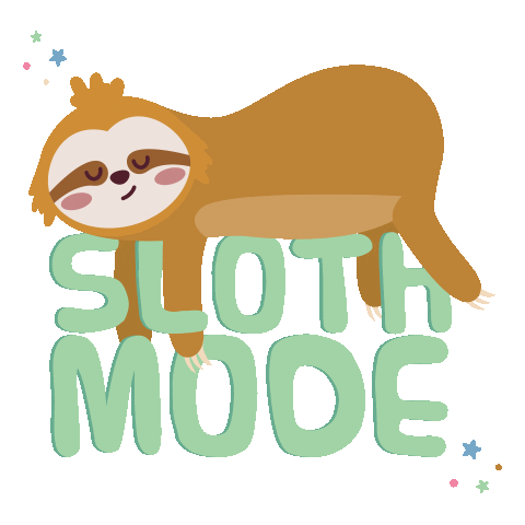 hellokawaiimx relax lazy rest sloth Sticker