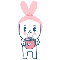 Bunny Mug Sticker by FaceTory