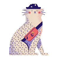 Cat Smile Sticker by Maïté Franchi