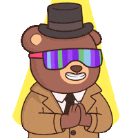 Glasses Plotting Sticker by BEARISH
