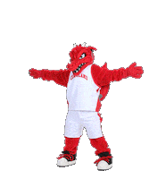 Red Dragons Jump Sticker by SUNY Cortland
