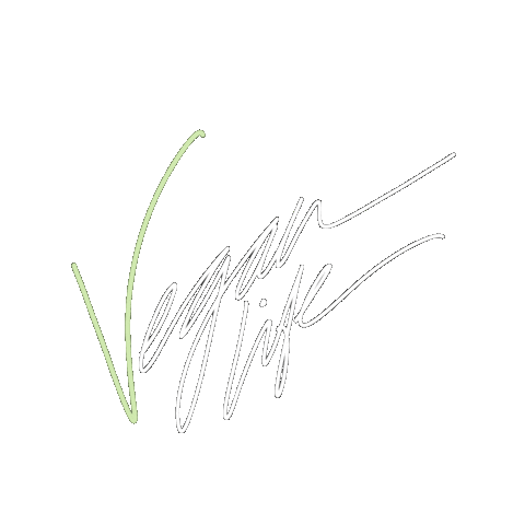 Calligraphy Vegan Life Sticker