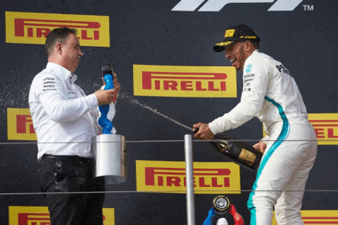 lewis hamilton champagne GIF by Mercedes-AMG Petronas Motorsport