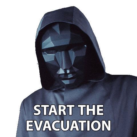 Front Man Evacuate Sticker by NETFLIX