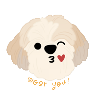 Dog Love Sticker by Ann of Facedit