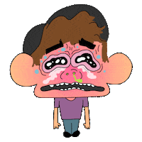 HorribleCo animation cartoon cry sob Sticker