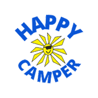 Summer Happy Camper Sticker by The Camp Experts