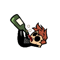 Drunk Good Omens Sticker by Kyra