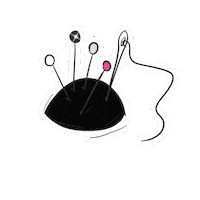 Fashion Designer Pin Sticker by I Draw Fashion