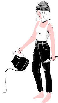 Girl Water Sticker
