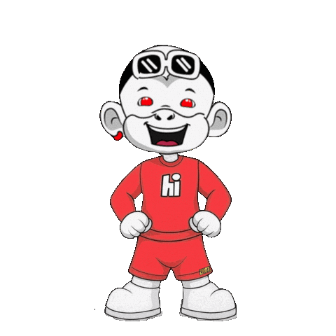 Hey Hey Hello Sticker by Zhot Shop