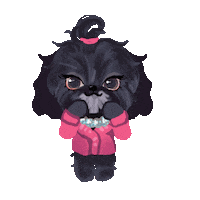 Pink Hair Flip Sticker