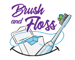 Brush Floss Sticker by CDHA