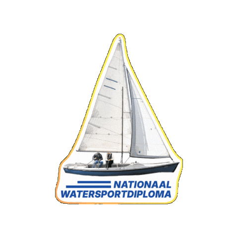 nationaalwatersportdiploma giphygifmaker boot zeilen nwd Sticker