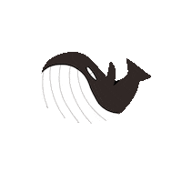 Blue Whale Swimming Sticker by At Laude