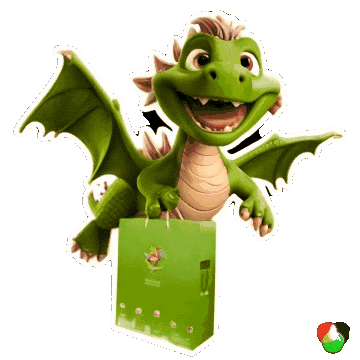 Shopping Dragon Sticker by ZiboxTech