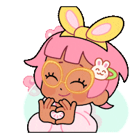 SparklesMagicalMarket love happy pink animals Sticker
