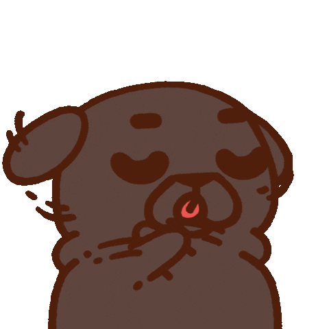 Ollie No Sticker by Puglie Pug