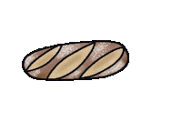 Bread パン Sticker by Illustrator.aki