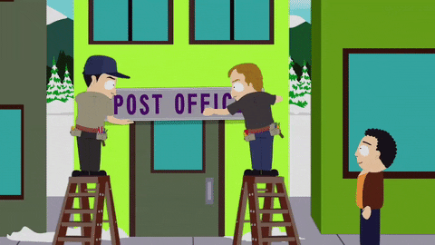 post office sign GIF by South Park 
