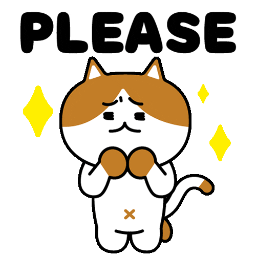 Cat Please Sticker by 궁디팡팡 캣페스타