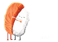 Dance Sashimi Sticker by KURA SUSHI