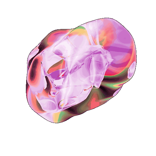 Pink 3D Sticker by Vince Mckelvie