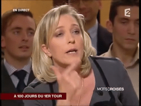 marine le pen archive GIF by franceinfo