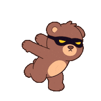 Teddy Bear Running Sticker by BEARISH