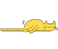 Tired Cat Sticker by Smalls