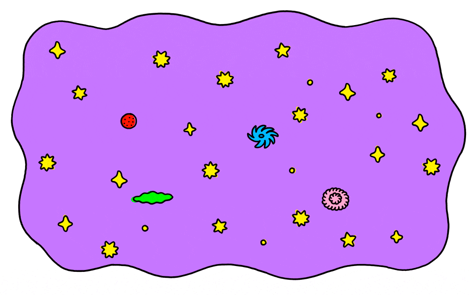 ohyouflirt giphyupload dog space stars GIF