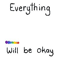 Everything Will Be Okay Rainbow Sticker