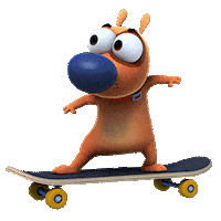 3D Skate Sticker by Pat The Dog