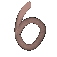 acendradaart number numbers 6 six Sticker
